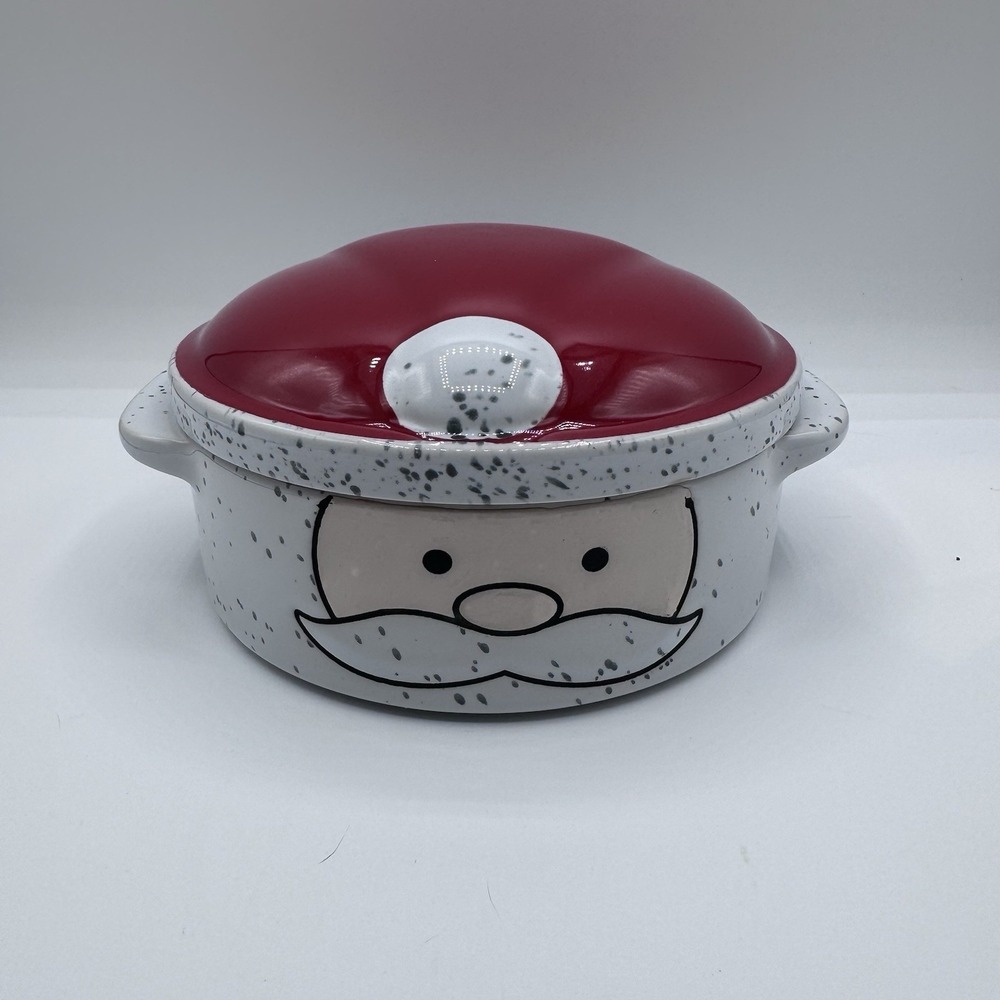 Decorative Ceramic Santa Claus Mini Casserole Dish or Brie Baker. (G4)